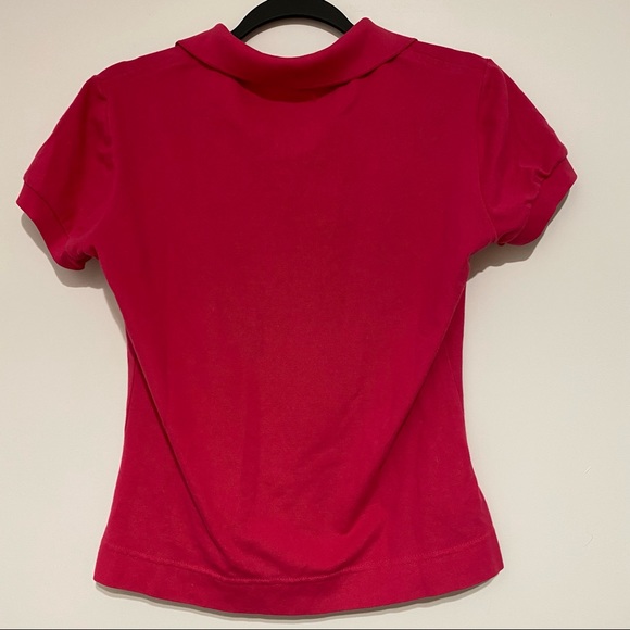 Classic Fuschia Pink Lacoste Polo Shirt - Picture 4 of 4